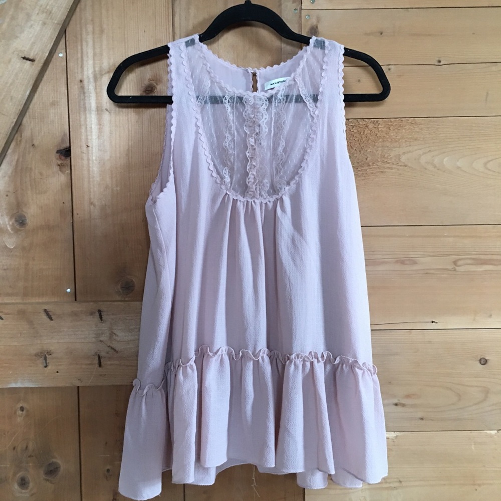 Max Studio purple pink color loose fit dressy tank